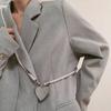 Ins New Trendy Pearl Waist Chain Crossbody Strap Women's Fashion Heart-shaped Mirror Pendant Jewelry Belt Skirt Suit Accessories