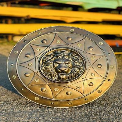 Round Loin Shield Medieval Loin Face Shield Medieval Round Meta Shield Medieval Lion Round Shield Χριστουγεννιάτικο δώρο Role Play Shield.