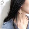 S925 Sterling Silver Simple 2026 New Style Square Hoop Earrings Exaggerated Large Earrings European and American Style Ear Studs