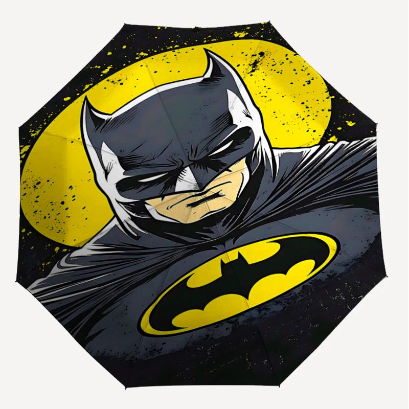 1PC Batman Moon Umbrella-8-Rib Reinforced, Automatic Open, Lightweight & Durable, Cute Fashion Accessory for Outdoor, D2668