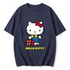 2026 Summer Hello Kitty Cartoon Printed Short Sleeve Pure Cotton Tshirt Parentchild Outfit Classic Fashion Womens Tees Tops