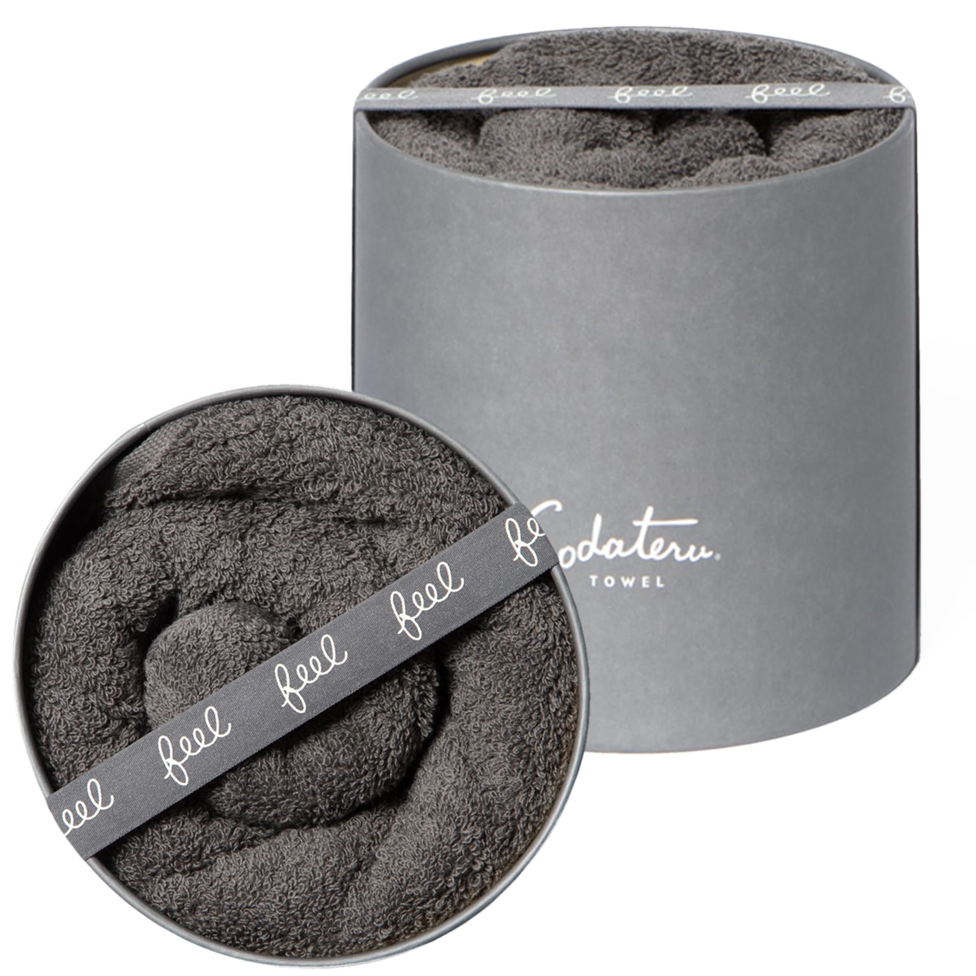 

Feel Sodateru Towel Bath Towel, Charcoal (Gray), 60 x 120 cm, 100% Cotton, Boxed (SD-FEEL-BCH)