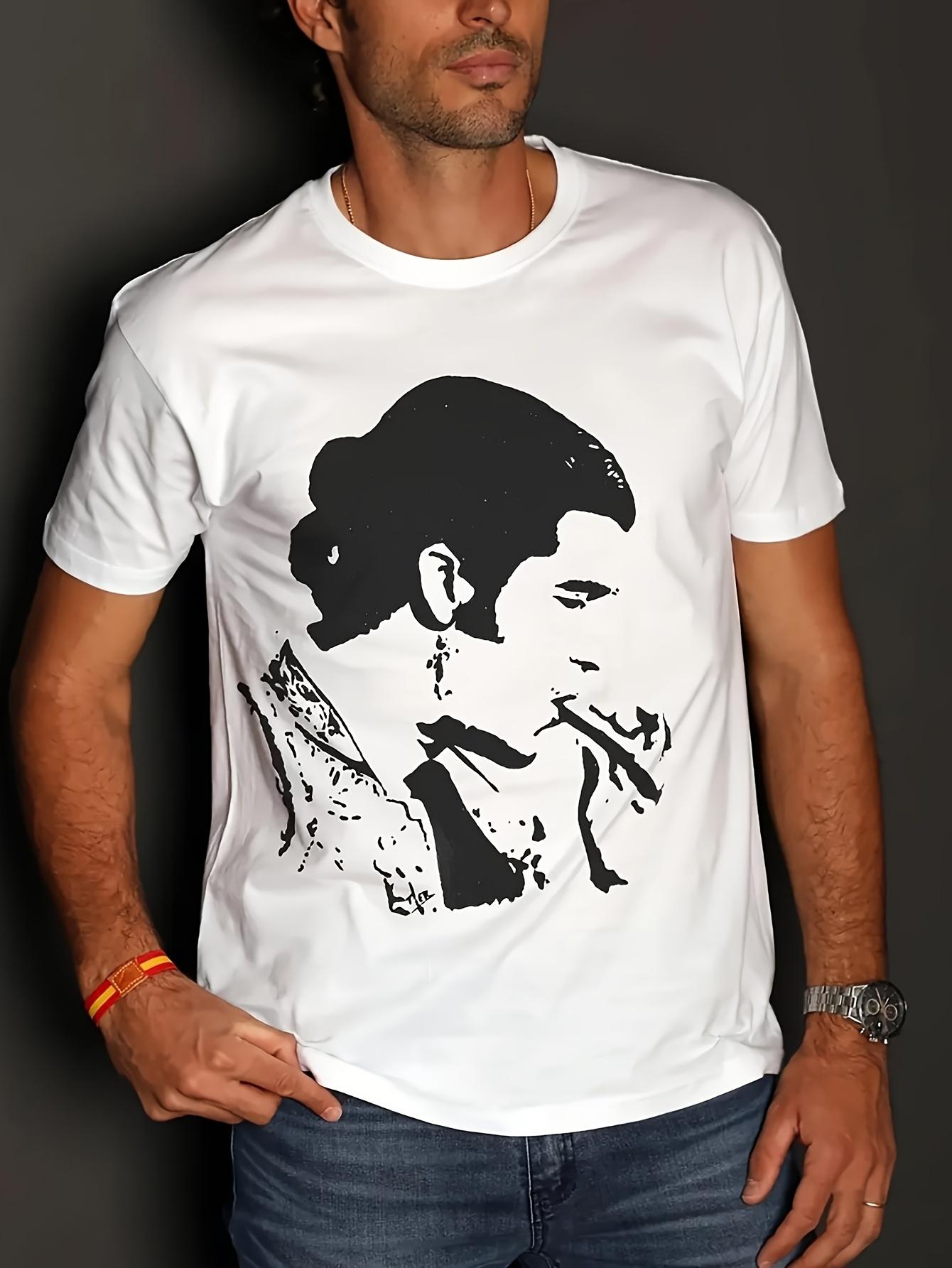 Morant De La Puebla Bullfighter Art Print White Fun New Trendy T-Shirt| Casual Crew Neck L