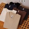 Men's Autumn-Winter Lazy Style Wool Knit Sweater with Round Neck