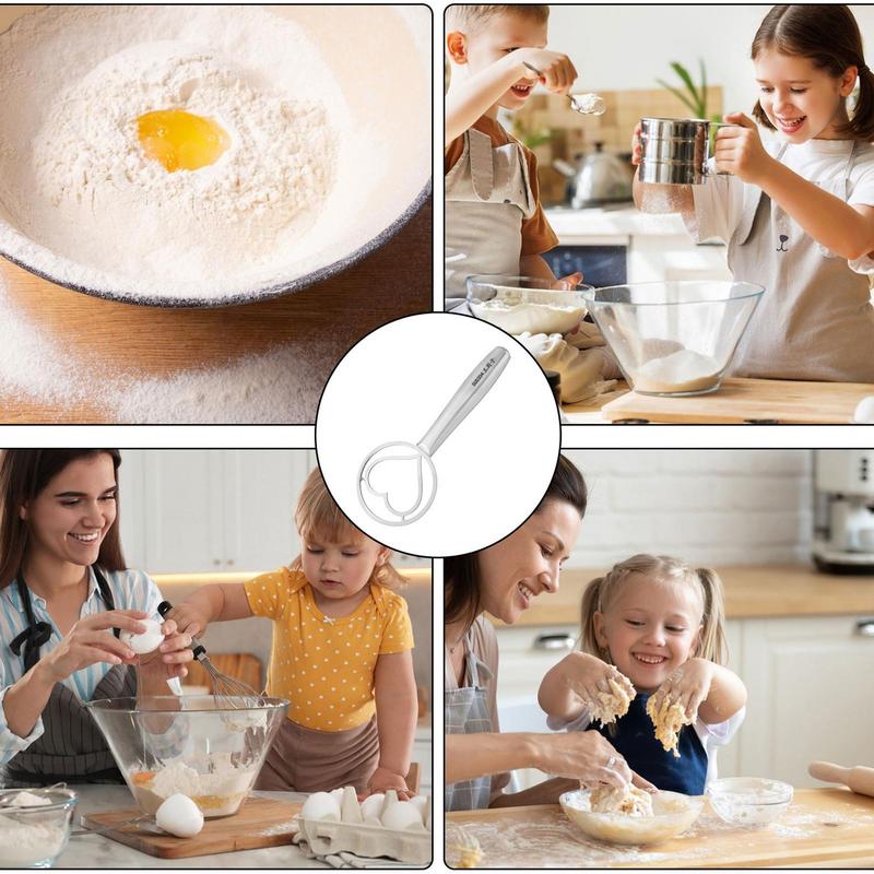 Danish Dough Whisk Stainless Steel Bread Dough Beater Creative Dough Hook Tool Bread Dough Mixer With Patterns For Sourdough