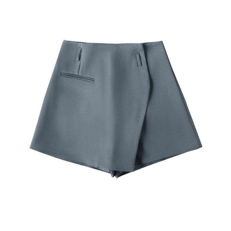 Irregular High Waist A-line Grey Midi Skirt for Women - Spring/Summer 2025 Fashion