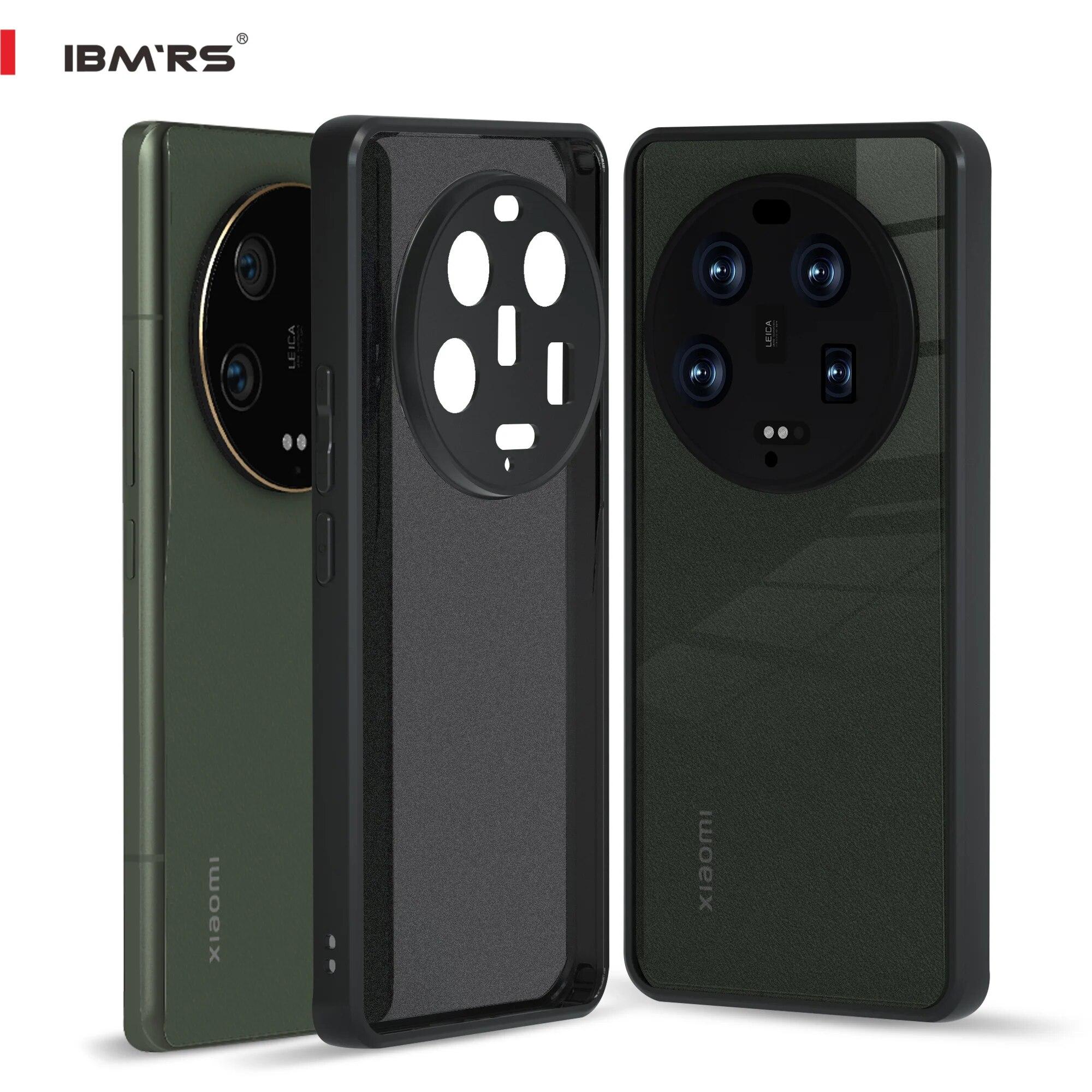 

(В комплекте ремешок на запястье)Чехол IBMRS для Xiaomi 13 Ultra, прозрачный жесткий чехол и мягкая рамка из ТПУ с подушкой безопасности, противоударный чехол для телефона for phone series(6.7 ) матовый черный