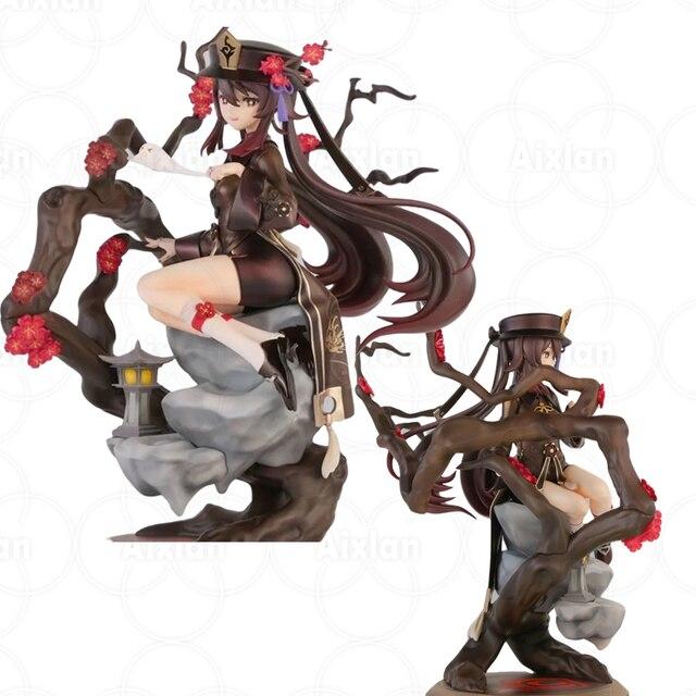 25cm Genshin Impact Figurine Hu Tao Figure Game Genshin Impact Keqing Amber Klee Mona Figma Figurine Model Toys
