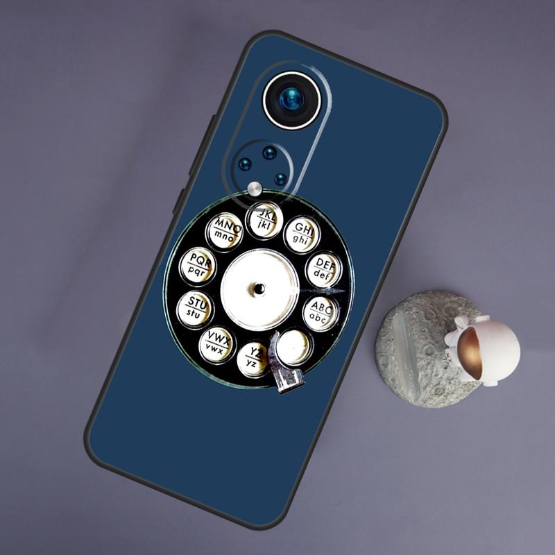 Retro Telephone Rotary Dial For Huawei Honor Magic 5 Lite 70 50 X8 X9 a P20 P30 P40 P50 P60 Pro P Smart Nova 9 5T Case