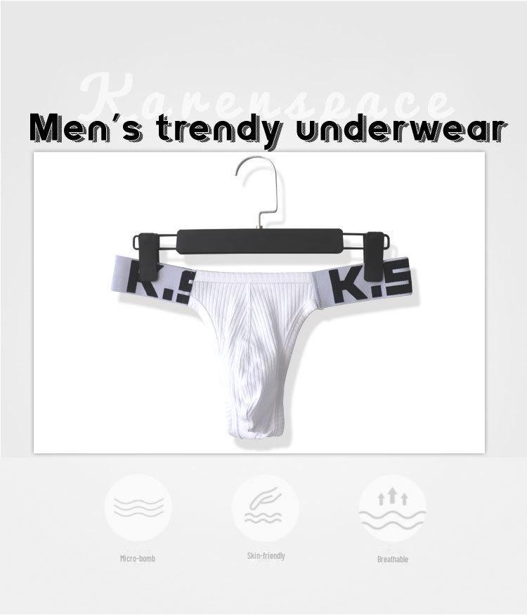 Men's Seamless Low Waist Breathable Thong - European & American Style