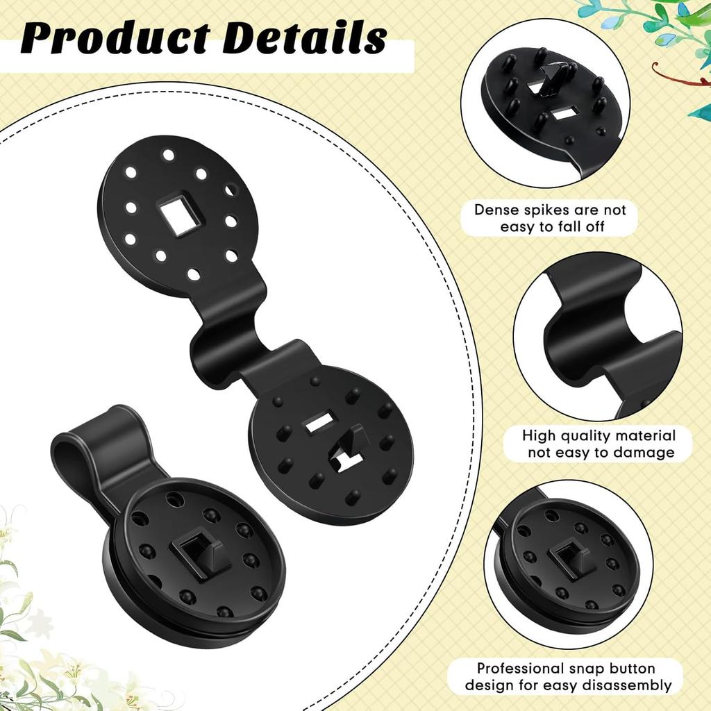 40/60 PCS Black Round Shade Cloth Clips Heavy Duty Plastic Fasteners for Sunshade Net Bird Netting Fabric Connectors