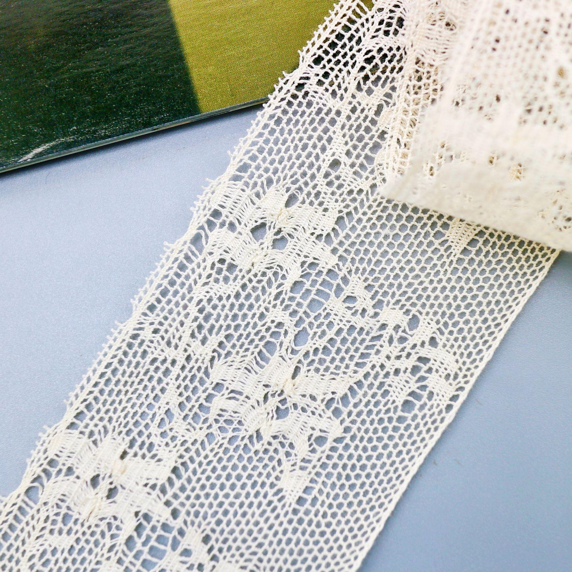 Односторонняя кружевная тонкая хлопковая кружевная тесьма, Декоративная кружевная тесьма для одежды, блузок, талии, 5 см YJY50808