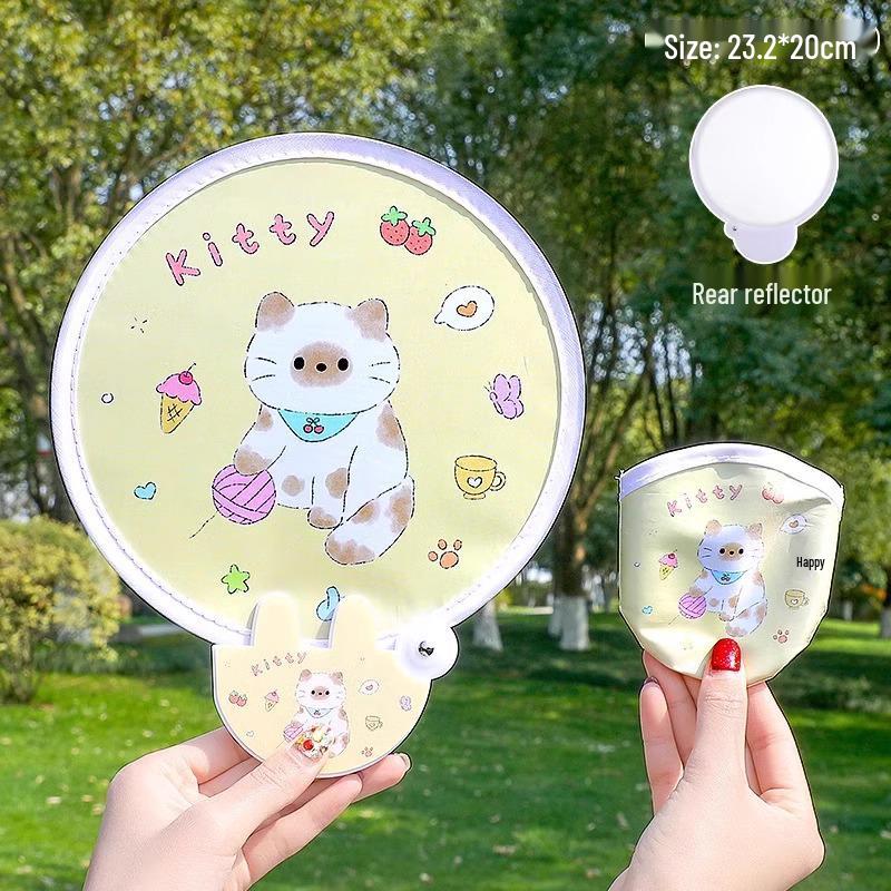 

Cute Cartoon Mini Portable Folding Selfie Fan