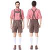 Men's Oktoberfest Suspenders Pants Bavarian Costume for Festival