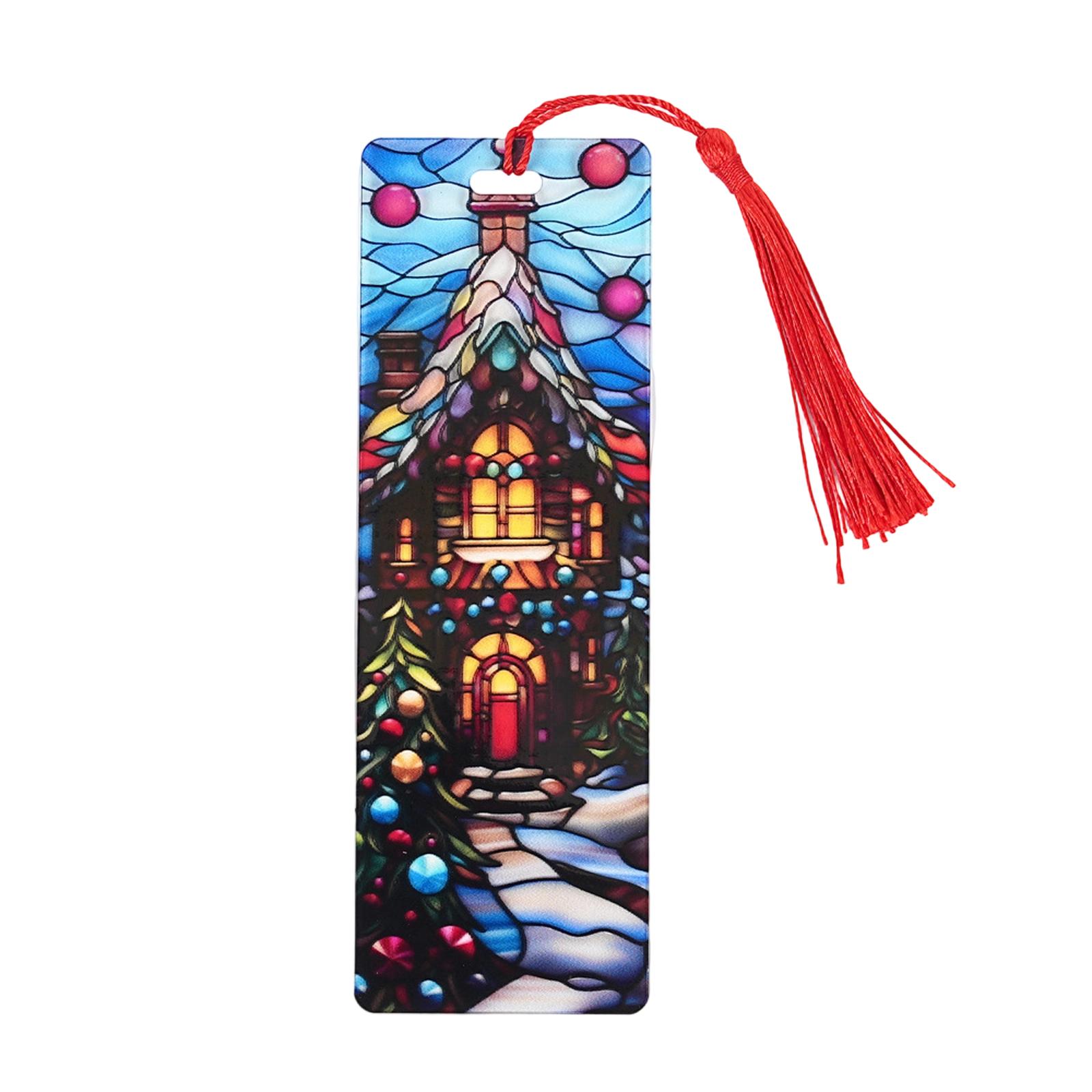 

Рождественские Креативные Красочные Полупрозрачные Закладки Могут Пропускать Свет И Преломлять Акриловые Закладки One Size