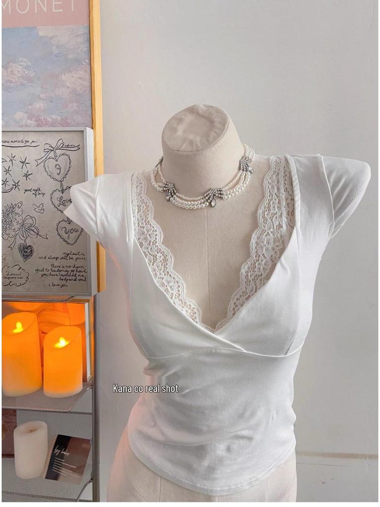 Elegant Lace Wireless Padded Bra – Chic French Vest Style