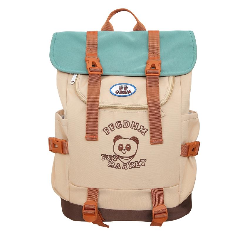 Color Block Backpack Student Schoolbag Women's Large Capacity Backpack