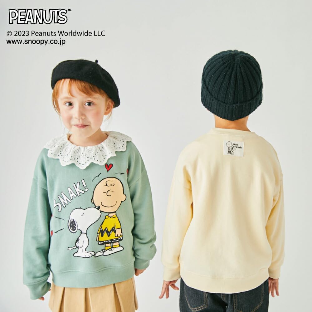 Ever Closet Snoopy Sweatshirt Clothing Girls Clothes Cute Fashionable Kids Autumn Fall Winter Winter Long Sleeve Long T Sweatshirt 110 Ivory [ever