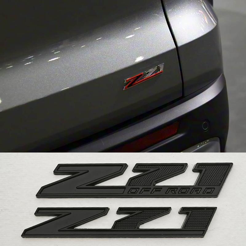 AABHC1 3D Metal Logo Z71 Z71OFF ROAD Car Sticker Rear Trunk Embelem Badge For Chevrolet Silverado Colorado Cheyenne Exterior Accessorie