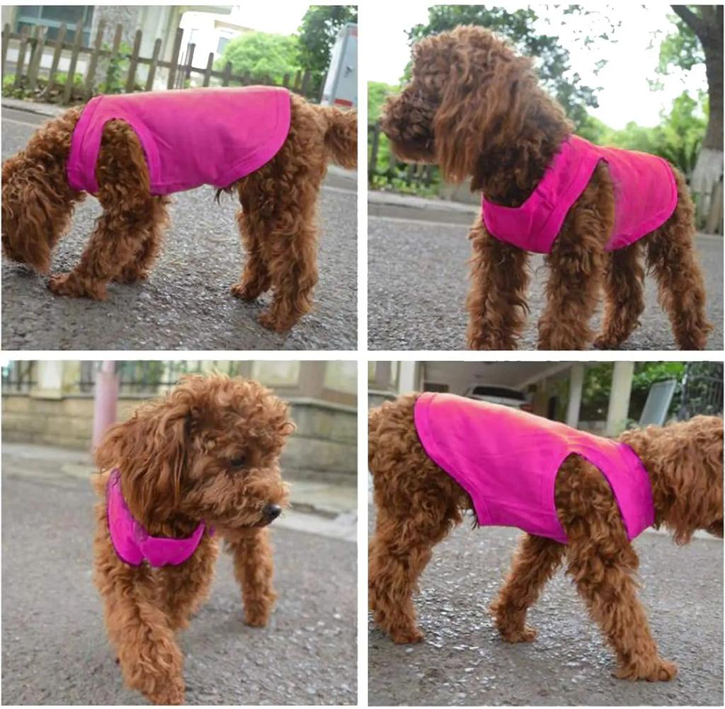 Magliette per Cani in Puro Cotone Abbigliamento Vuoto per Cuccioli Cani Piccoli Medi Grandi T-shirt Morbida Sottile Gilet per Cani Magliette Intime per Gatti