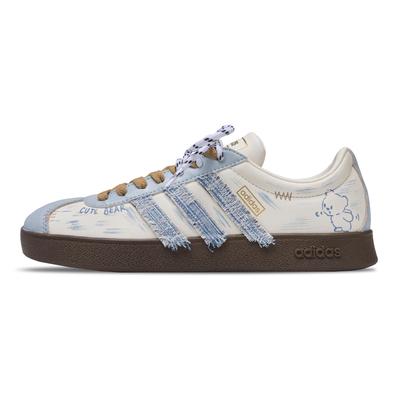 adidas Vl Court Classic Pandora Manufacturing, Džínový Medvěd Nízké Skateboardové Boty Unisex Béžová Modrá JQ1501(Tým1058-)