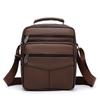 Men's Small Leather Shoulder Crossbody Bag Business Casual Travel Mini Sling Bag