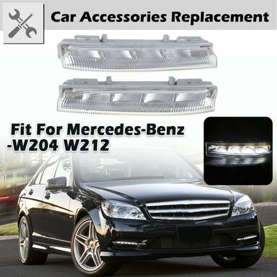 Rhyming Frontstoßstange LED DRL Tagfahrlicht Nebelscheinwerfer Weiß Autodekoration links und rechts passend für Mercedes Benz W204