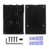 1 Set Easy To Install Aluminum Heatsink Case For Raspberry Pi 5 Aluminum Alloy Case Shell Box Diy Accessories