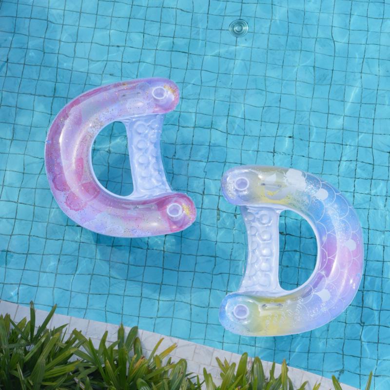 New Arrival Adult Inflatable PVC Water Lounger - Striped Mesh Floating Hammock