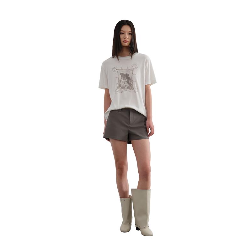 

GREEN BELT City Wilderness Retro Puppy Print T-Shirt S