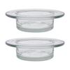 2er Pack Glas Wachserhitzerschale Set Aromatherapie Kerzenwachs Schmelzschale Ätherisches Öl Wärmer Brenner Ersatzschalen