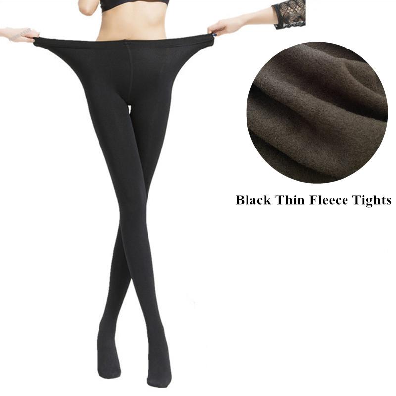 Plus Size Sexy Women Insulated Tights 12 Warm Winter Fleece Pantyhose Female High Waist Stretchy Warm Tights for Autumn Spring
