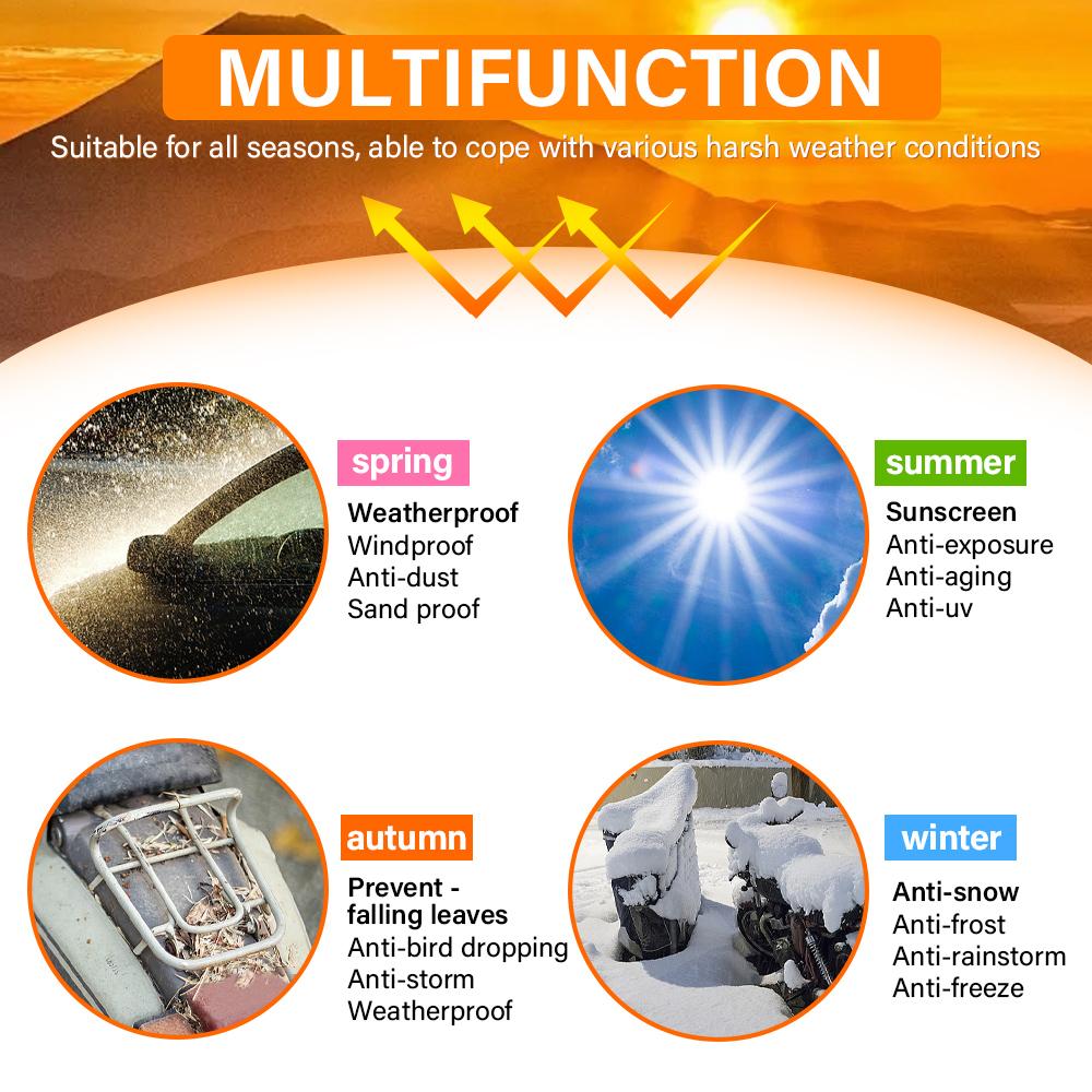 Elektroautoabdeckung Motorradschutzhülle 190T Silber Sonnenschutz Wasserdicht Regen Staub Motorradmantel Länge 3 Meter