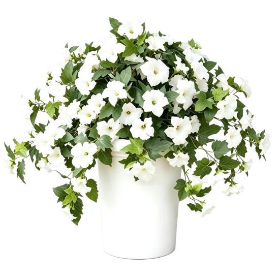 Fake Flowers for Outdoors Artificial Petunia Outdoors, Outdoor Planters, UV Resistant Petunias, Weatherproof Flower Bouquets Realistic Morning
