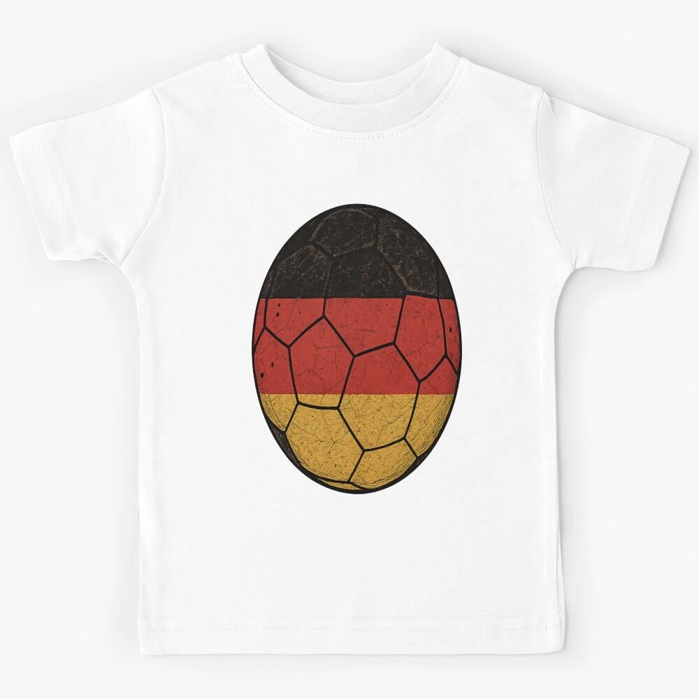 Vintage German Pride Football — Distressed Flag Kids T-Shirt 150