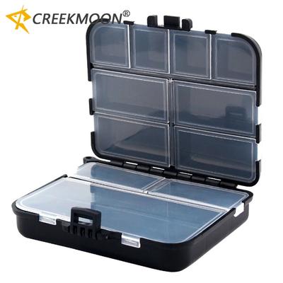 Caixa de plástico para equipamento de pesca compostável com 2 camadas, 12 compartimentos individuais, espaçador, recipiente portátil, caixa de armazenamento de anzol e isca