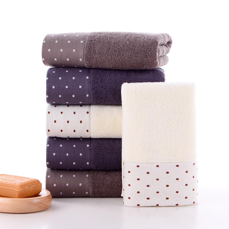 New Jacquard Polka Dot Thick Cotton Towel Gift