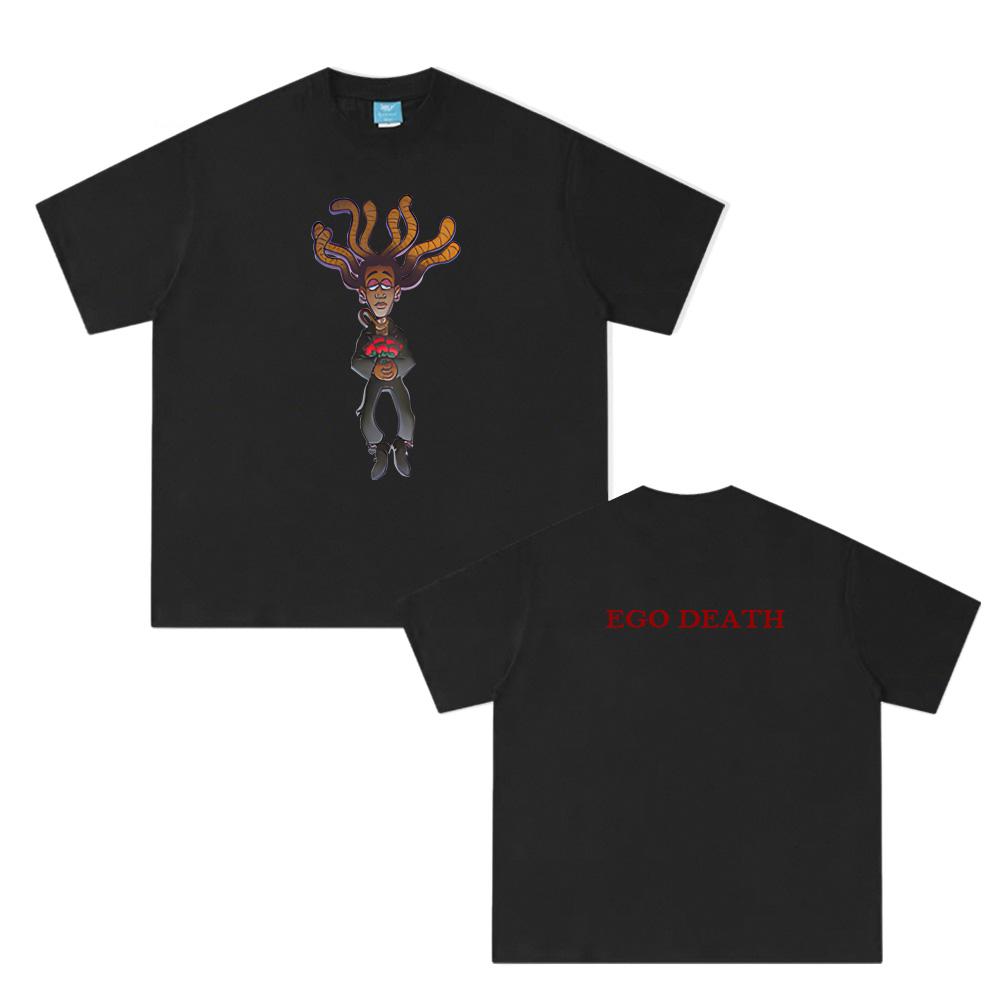 Ego Death White T-Shirt Ty Dolla Sign Summer O-neck Hip Hop Tee Short Sleeve Cotton High Quality Clothing Female/Male Tops