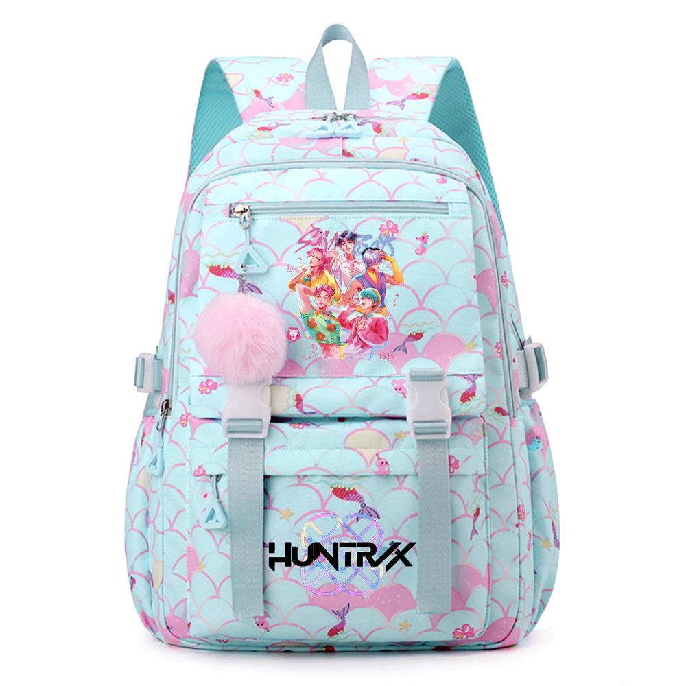 Anime K-Pop Demon Hunters Printed Backpack Large Capacity Bookbag Student Boy Girl Schoolbag Outdoor Large Capacity Waterproof Laptop Travel Bag