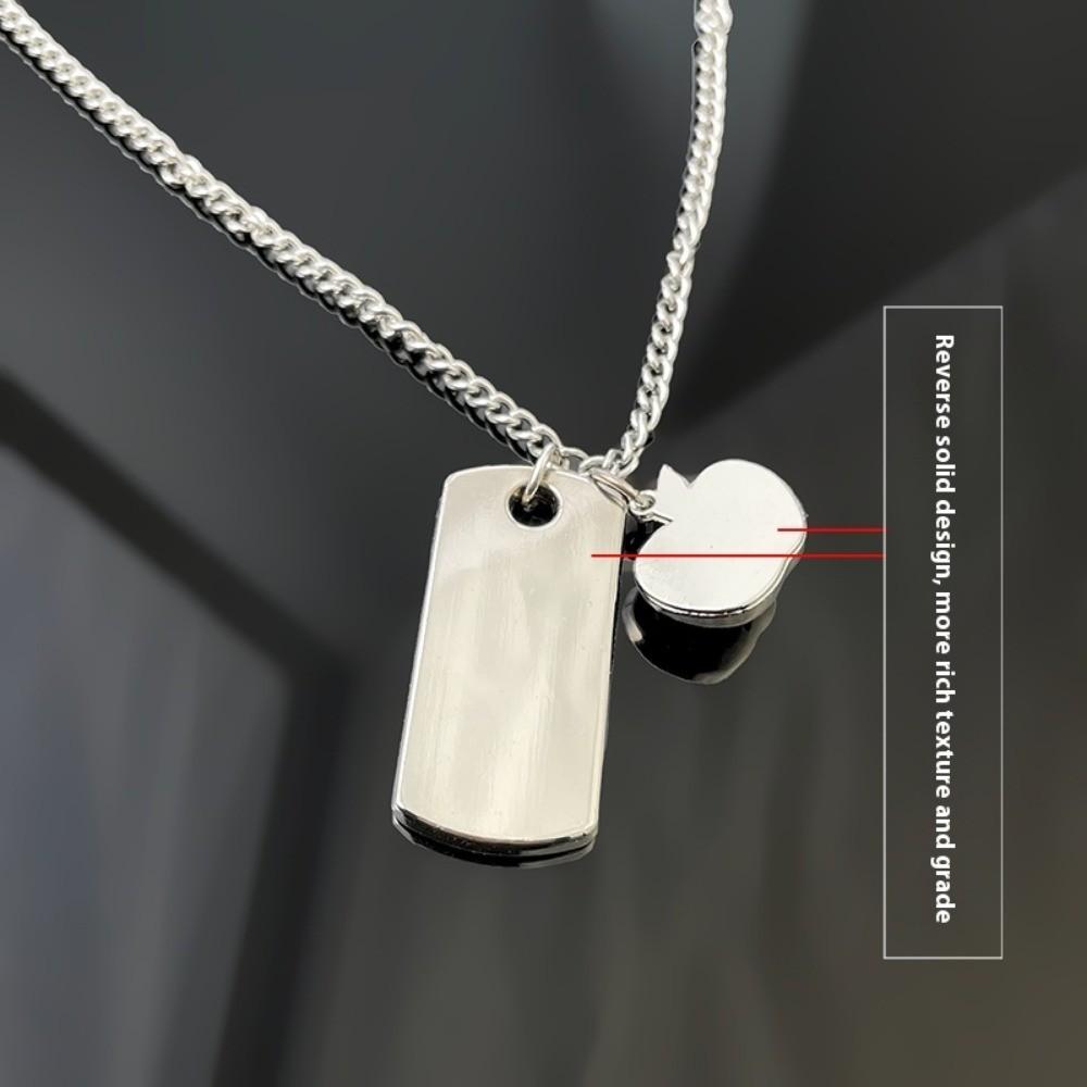 Anime Love And Deep Space Caleb The Same Brother The Same Pendant Necklaces Apple Square Cards Necklace