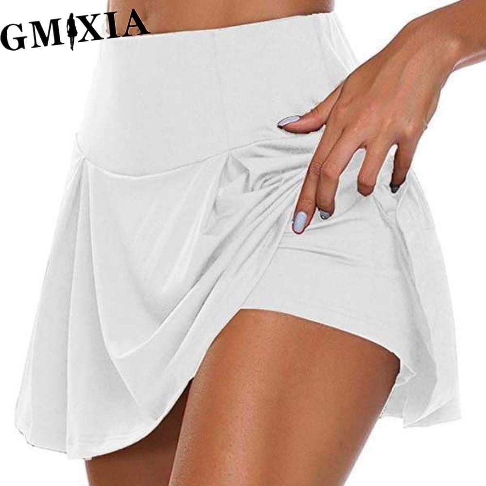 

GMXIA 13 Color Women s Fashion Casual Solid Color Print Summer Spring Skirt S белый
