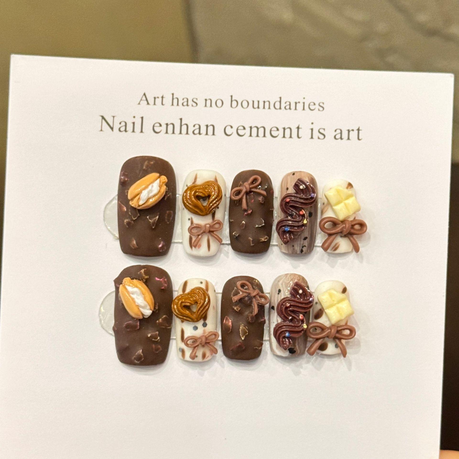 

Квадратные накладные ногти Пресс-оны Накладные ногти с 3D дизайном Ногти Акриловые Полное покрытие Накладные ногти Клей для ногтей Милые Искусственные Наклейки для ногтей для Женщин L