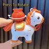 DIY Craft Zodiac Pony Keyring Rotatable Horse Design Key Ring Bag Pendant  Keychain Accessory