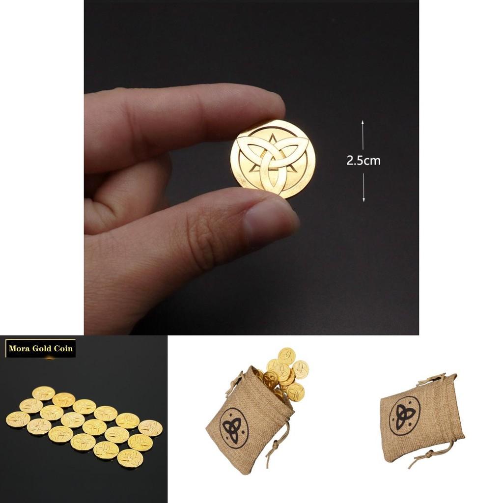 Genshin Impact Goldmünzen im Anime-Stil Perfekt für Tabletop-Spiele