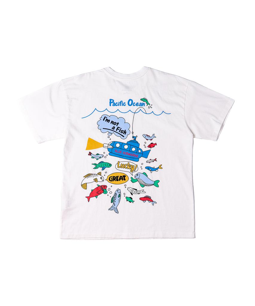 BIGWAVE COLLECTIVE I'M Not Fish Short Sleeve T-Shirt (Off-White)