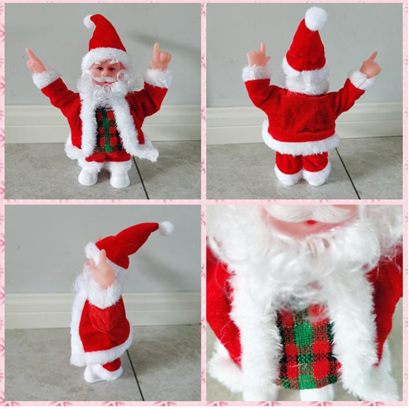 Santa Claus Dancing Music Battery Operated Electric Santa with Light and Music Christmas Decoration Doll Ornaments for Home 2025