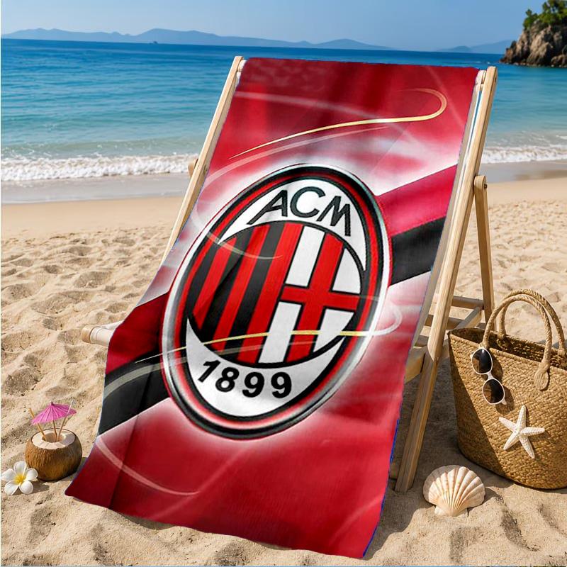 AC Mailand Strandtuch, Schnelltrocknend, Pflegeleicht, Geeignet für Fitness und Strandurlaub, Sport-Essential