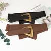 Fashionable Loose Waist Seal for Women Black Retro Decorative Belt with Dress Coat Sweater Shirt Wide Belt
