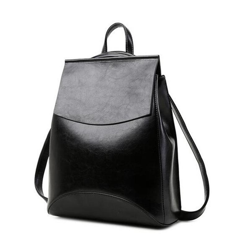 Mochila Universitaria Multifuncional Estilo Coreano de Cuero Genuino para Mujer 2026