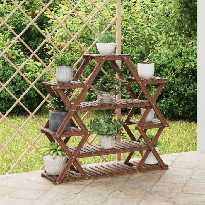 VidaXL Support à fleurs 110x25x105 cm bois massif de sapin 362877